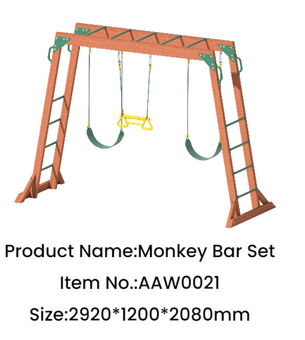 Sân chơi gỗ thiết kế mới AAW0021
